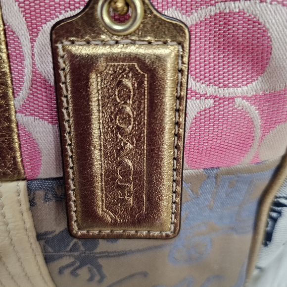 Coach the patchwork F17164 multi color satchel bag - Picture 13 of 14